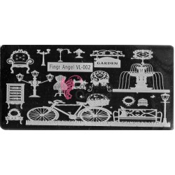 Matrita de Unghii din metal dreptunghiulara 6x12cm VL002